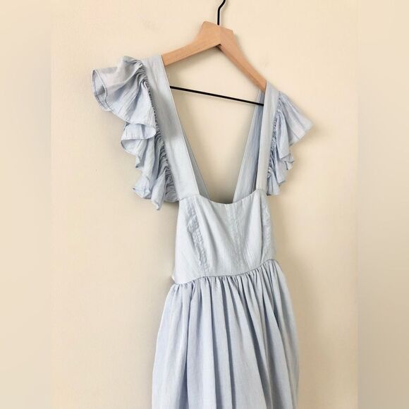 Mable Brooklynn Ruffle Sleeveless Mini Dress in Blue - Size S - Picture 5 of 9